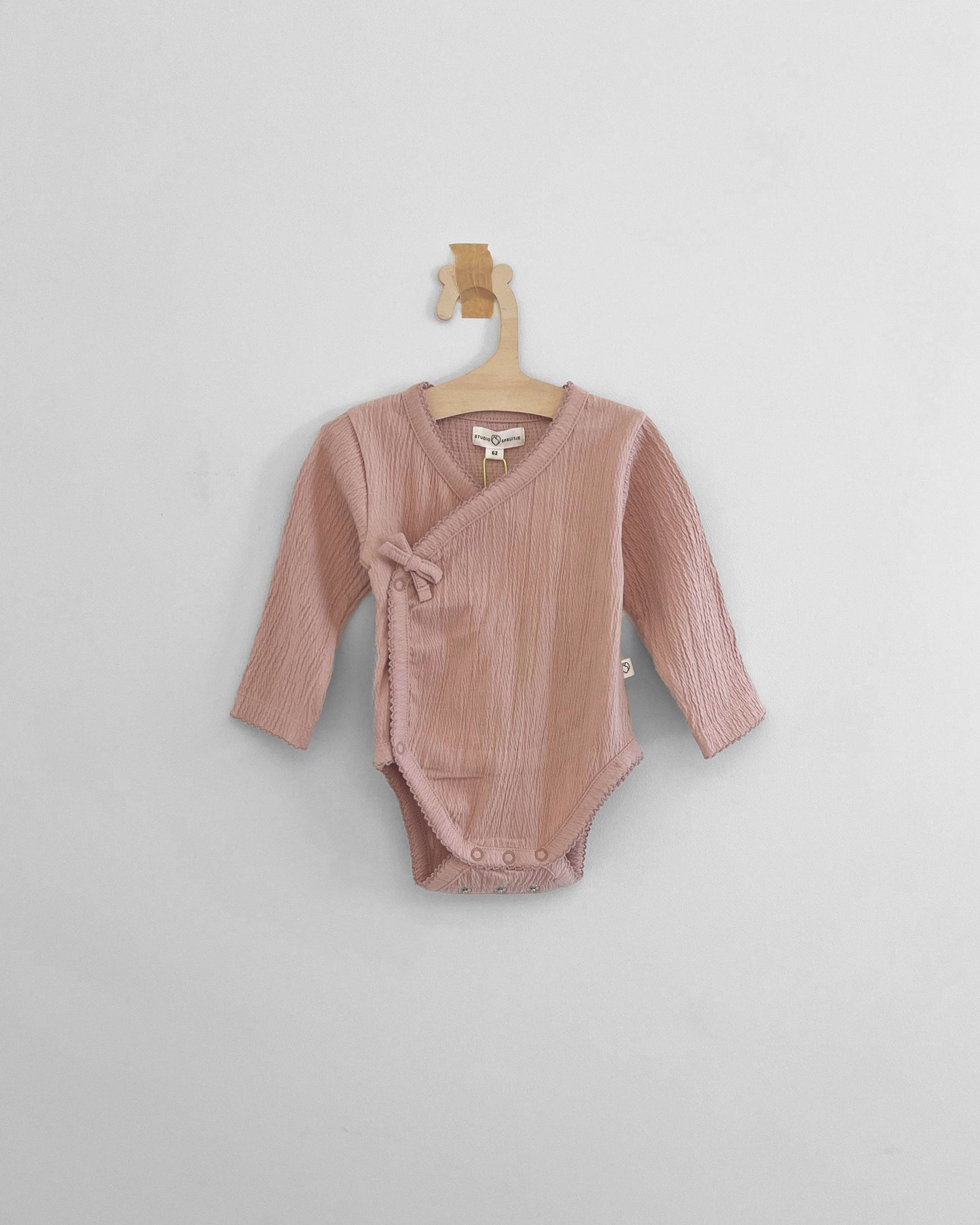 Romper wrap crinkle roze